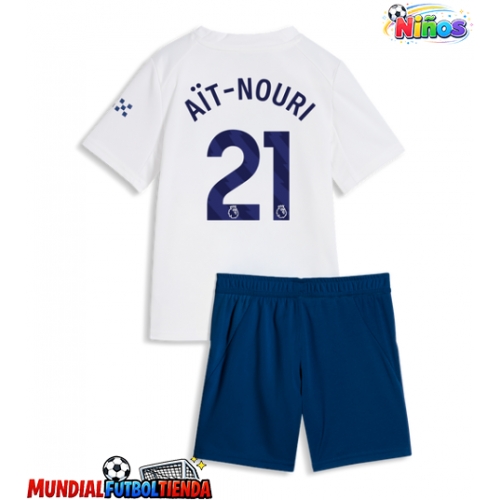 Camiseta Manchester City Rayan Ait-Nouri #21 Tercera Equipación Replica 2026-27 para niños mangas cortas (+ Pantalones cortos)